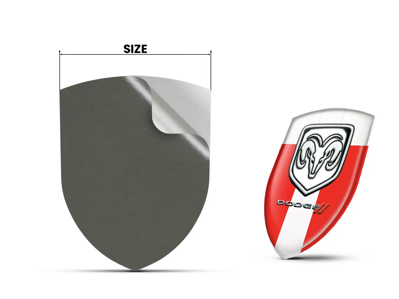 Dodge Resin decals Racing Edition Sleek Domed Style